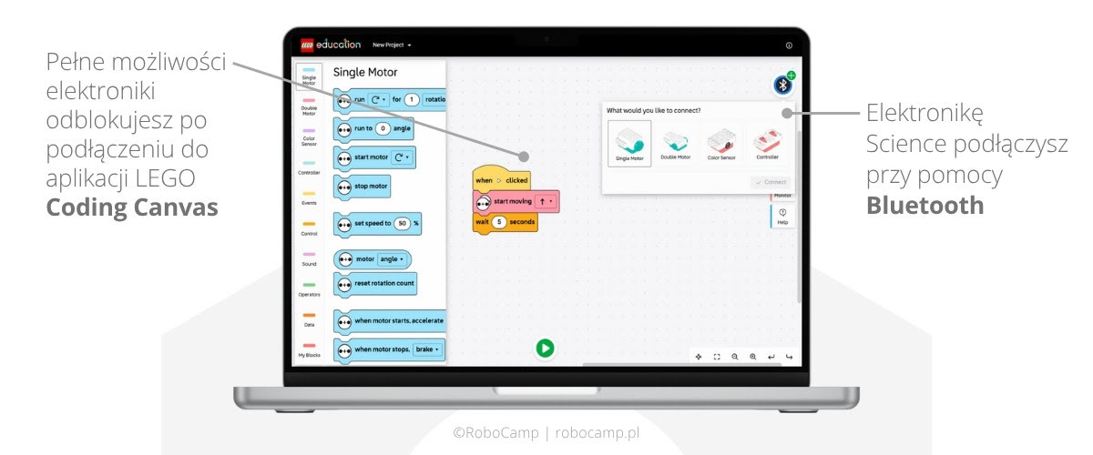 First look at Coding Canvas app for LEGO Education Science